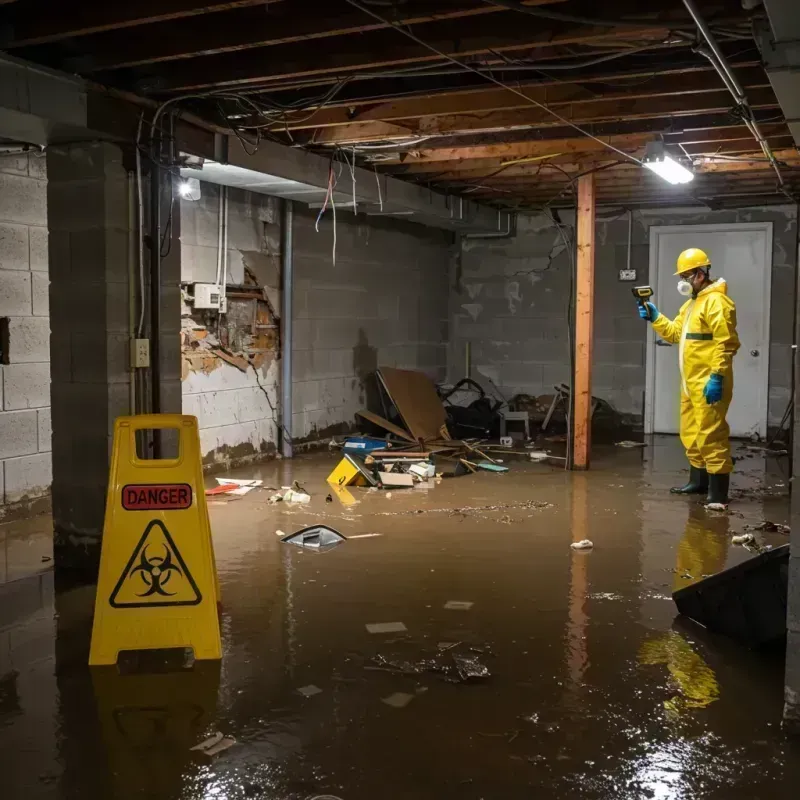 Flooded Basement Electrical Hazard in Oakleaf Plantation, FL Property